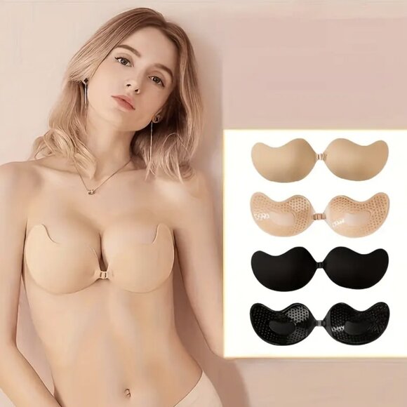 Strapless Invisible Lift Bra - Seamless & Adhesive Push Up Design - Picture 1 of 9